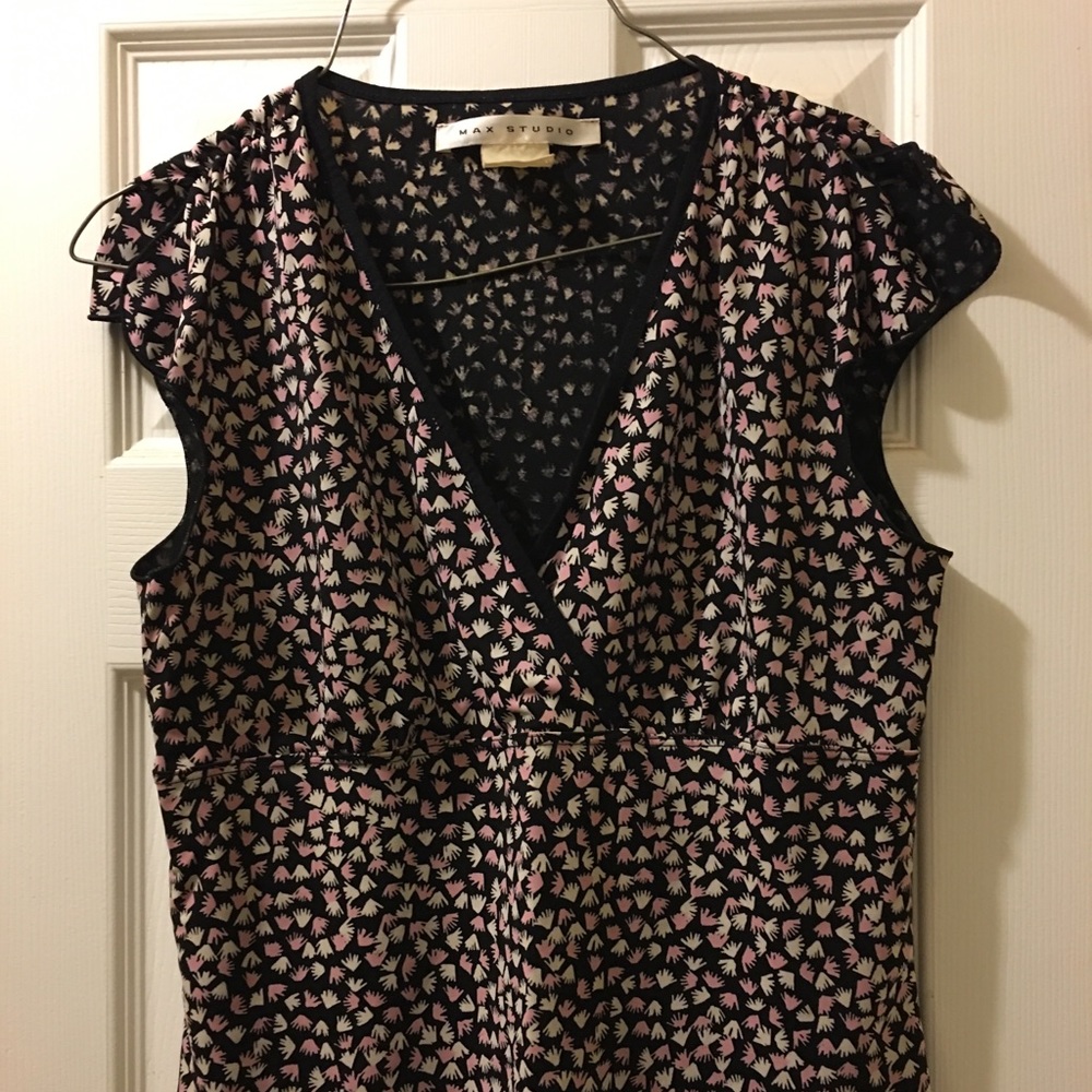 Max Studio Floral Print Blouse A7